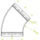 Угол 45° горизонтальный KKMPP600H100 112814 BAKS