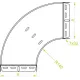 Угол 90° горизонтальный KKPP400H110 121214 BAKS