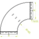 Угол 90° горизонтальный KKPP600H50 151714 BAKS