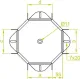 Окрашеная горизонтальная крестовина  CZKLJ75H60L 161107 DKC