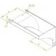 Угол редукционный вертикальный - правый KRPZC200H50 354520 BAKS