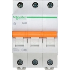 Выключатель автоматический модульный 3п C 16А 4.5кА BA63 Домовой Schneider Electric 11223
