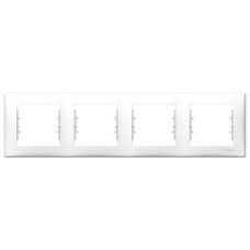 Sedna Рамка 4-Постовая, Горизонтальная, Белый SDN5800721 Schneider Electric