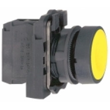 Кнопка 22мм желт. с возвратом Schneider Electric XB5AA51