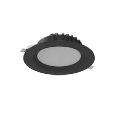 Cветильник светодиодный "ВАРТОН" Downlight круглый встраиваемый 190*70 мм 16W 3000K IP54 RAL9005 черный матовый Varton V1-R0-T0083-10000-4401630