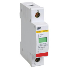 Ограничитель перенапряжения ОПС1-B 1P KARAT IEK MOP20-1-B