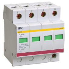 Ограничитель перенапряжения ОПС1-B 4P KARAT IEK MOP20-4-B