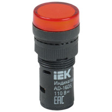 Лампа светосигнальная AD16DS d16мм 24В AC/DC красн. KARAT IEK BLS10-ADDS-024-K04-16