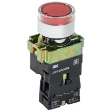 Кнопка LAY5-BW3461 1НО с подсветкой красн. KARAT IEK BBT50-BW-K04