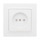 Розетка 1-м СП Минск 10А IP20 без заземл. защ. шторки бел. Basic EKF ERR10-022-100