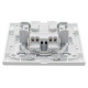 Розетка 1-м СП Минск 10А IP20 без заземл. защ. шторки бел. Basic EKF ERR10-022-100