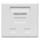 Розетка настенная TERACOM PRO кат.6 неэкранированная 2 порта RJ-45 Dual IDC бел. EKF TRP-WBOX-2RJ45-6UTP-WH