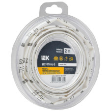 Трубка термоусадочная ТТУ нг-LS 6/3 бел. (уп.2м) IEK UDR12-006-003-002-K01-T