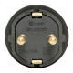 Вилка прямая 16А 2P+PE 230В IP44 каучук черн. EKF RPS-011-16-230-44