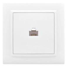 Розетка компьютерная 1-м СП Минск RJ45 бел. Basic EKF ERK01-035-10