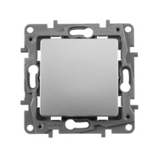 Переключатель 1-кл. СП Etika 10А IP20 250В 10AX авт. зажимы механизм алюм. Leg 672405