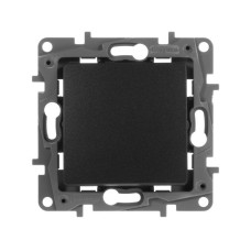 Переключатель 1-кл. СП Etika 10А IP20 250В 10AX авт. зажимы механизм антрацит Leg 672605