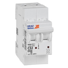 Выключатель автоматический модульный 2п C 32А 4.5кА OptiDin BM63-2C32-4.5-УХЛ3 КЭАЗ 326806