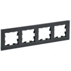 Рамка 4-м BRITE РУ-4-2-БрЧ стекло черн. IEK BR-M42-G-K02