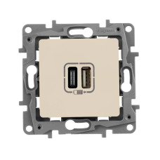 Устройство зарядное Etika с двумя USB-разъемами тип A-тип C 240В/5В 3000мА сл. кость Leg 672336