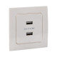 Розетка USB 2-м Стокгольм 2.1А механизм бел. PROxima EKF EYR16-028-10-2USB