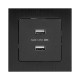 Розетка USB 2-м Стокгольм 2.1А механизм черн. PROxima EKF EZR16-028-10-2USB