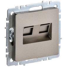 Розетка компьютерная двойн. СП RJ45 кат.5E BRITE РК10-2-БрШ механизм шампань IEK BR-K20-1-K37
