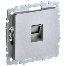 Розетка компьютерная СП RJ45 кат.5E BRITE РК10-БрА механизм алюм. IEK BR-K10-1-K47