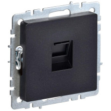 Розетка компьютерная СП RJ45 кат.5E BRITE РК10-БрЧ механизм черн. IEK BR-K10-1-K02