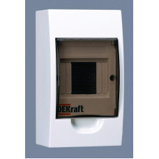 Корпус навесной ЩРН-П-4 20х11х9 4мод.IP41 пластик. DEKraft 31008DEK