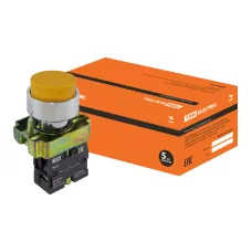 Кнопка SB2-BL51 с возвратом, 1НО, d22 мм, желтая, IP40 TDM