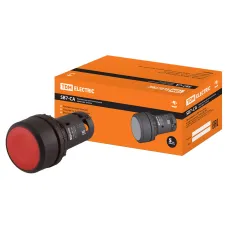 Кнопка SB7-CA45 с возвратом, 1НО+1НЗ, d22 мм, красная, IP54 TDM