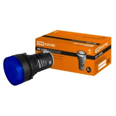 Лампа AD-22DS(LED)матрица d22мм синий 110В AC/DC TDM