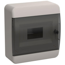 Корпус ЩРН-П-8 TEKFOR IP41 черн. прозр. дверь пластик. IEK TF5-KP12-N-08-41-K01-K03