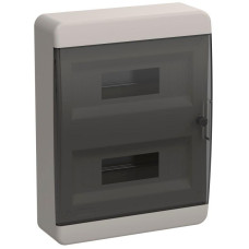 Корпус ЩРН-П-24 TEKFOR IP41 черн. прозр. дверь пластик. IEK TF5-KP12-N-24-41-K01-K03