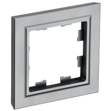 Рамка 1-м BRITE РУ-1-БрС сталь IEK BR-M12-K46