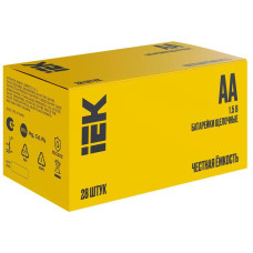 Элемент питания алкалиновый AA/LR6 Alkaline бокс (уп.28шт) IEK ABT-LR06-OP-B28