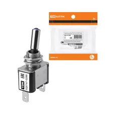 Выключатель-тумблер ASW-07D 1P 12В AC/DC 25А (3c) ON-OFF с фиксацией с синей LED подсветкой TDM