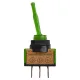 Выключатель-тумблер ASW-13D 1P 12В AC/DC 20А (3c) ON-OFF с фиксацией с зеленой LED подсветкой TDM