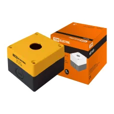 Корпус КП101 для кнопок, 1 место, желтый, IP54 TDM