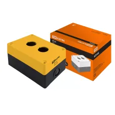 Корпус КП102 для кнопок, 2 места, желтый, IP54 TDM