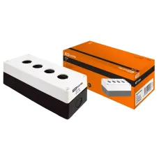 Корпус КП104 для кнопок, 4 места, белый IP54 TDM