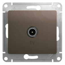 Розетка телевизионная одиночная TV 1-м СП Glossa 1дБ механизм шоколад SE GSL000891