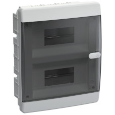 Корпус ЩРВ-П-18 UNION Compact IP41 черн. прозр. дверь пластик. IEK UIC-KP12-V-18-41-K01