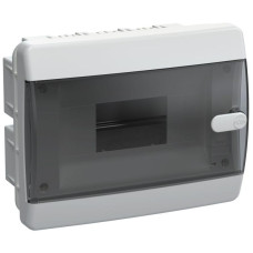 Корпус ЩРВ-П-8 UNION Compact IP41 черн. прозр. дверь пластик. IEK UIC-KP12-V-08-41-K01