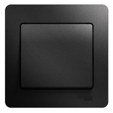 Выключатель 1-кл. СП Glossa 10А IP20 (сх. 1) 10AX в сборе антрацит SE GSL000712
