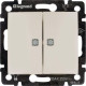 Выключатель 2-кл. СП Valena 10А IP31 250В с зел. подсветкой механизм сл. кость Leg 774328