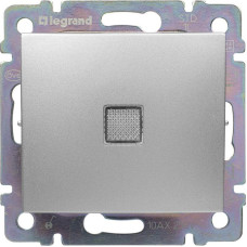 Переключатель проходной 1-кл. СП Valena 10А IP31 250В с подсветкой механизм алюм. Leg 770126