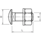 Комплект креп. M8х35 FRS 8х35 F (болт плос/гол.+гайка+шайба) OBO 6407048