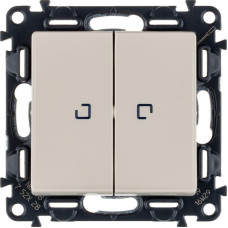 Выключатель 2-кл. СП Valena Life 10А IP20 250В 10AX с подсветкой с лицев. панелью механизм сл. кость Leg 752528